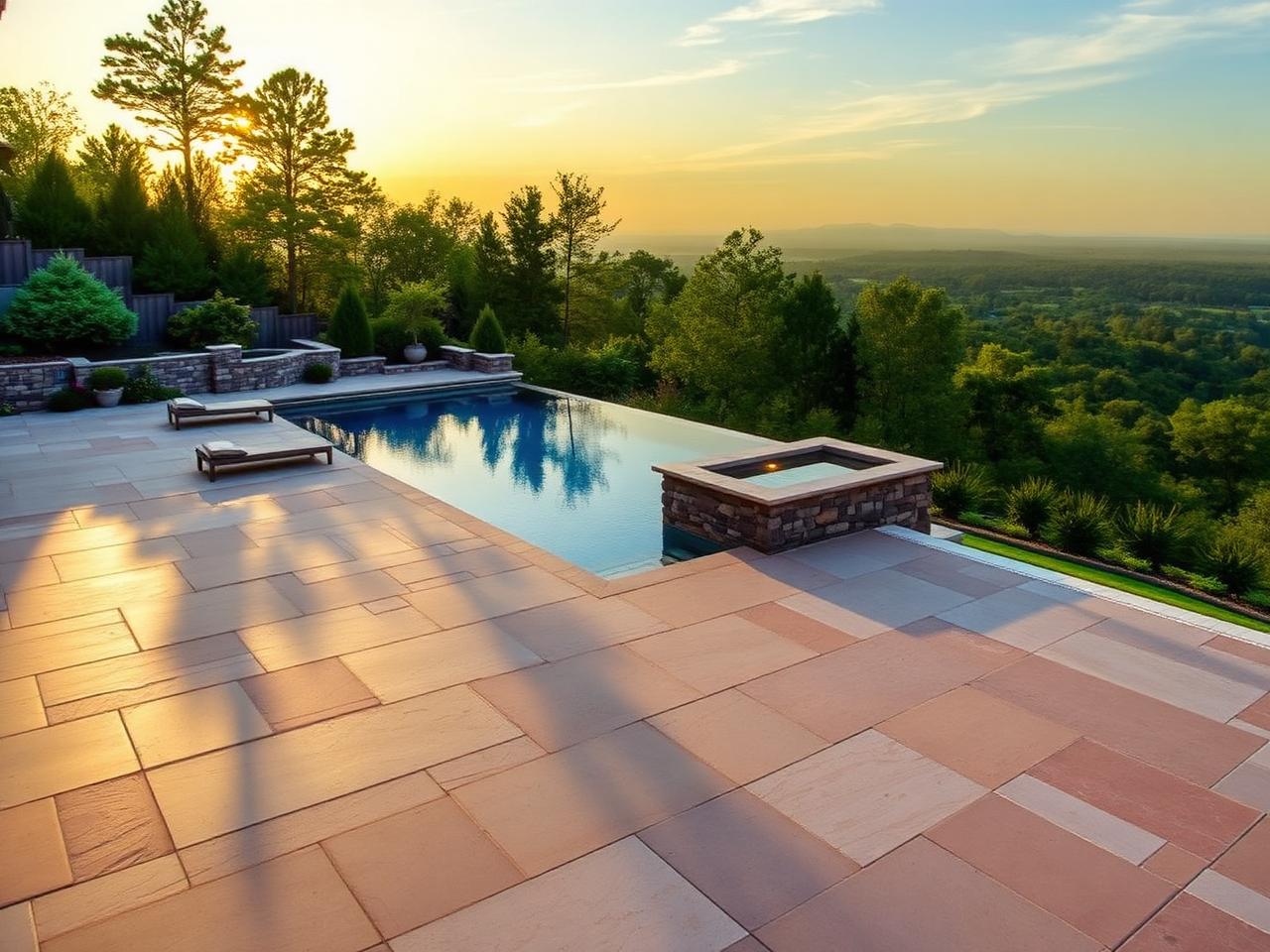 Infinity pool deck